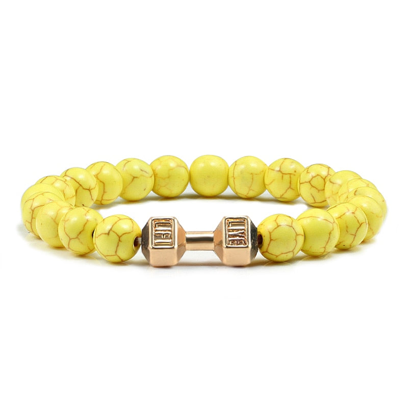 Lava Stone Dumbbell Bracelets