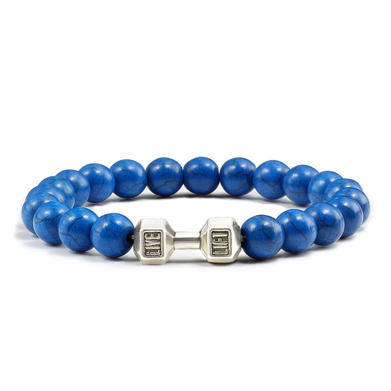 Lava Stone Dumbbell Bracelets