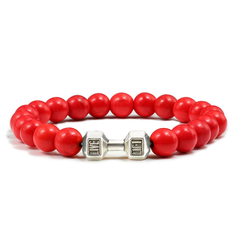 Lava Stone Dumbbell Bracelets