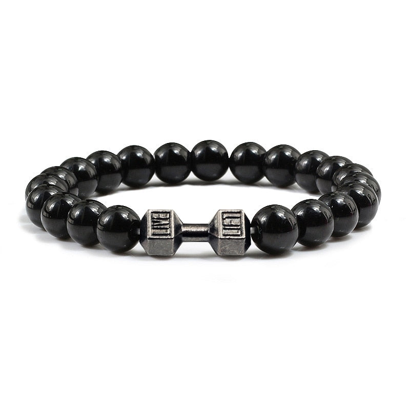 Lava Stone Dumbbell Bracelets