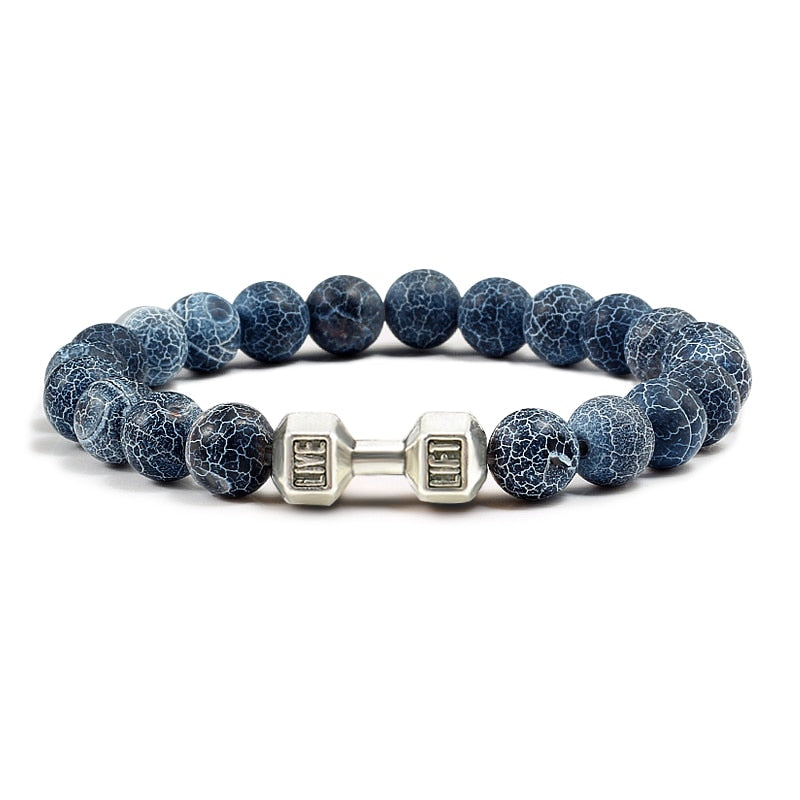 Lava Stone Dumbbell Bracelets