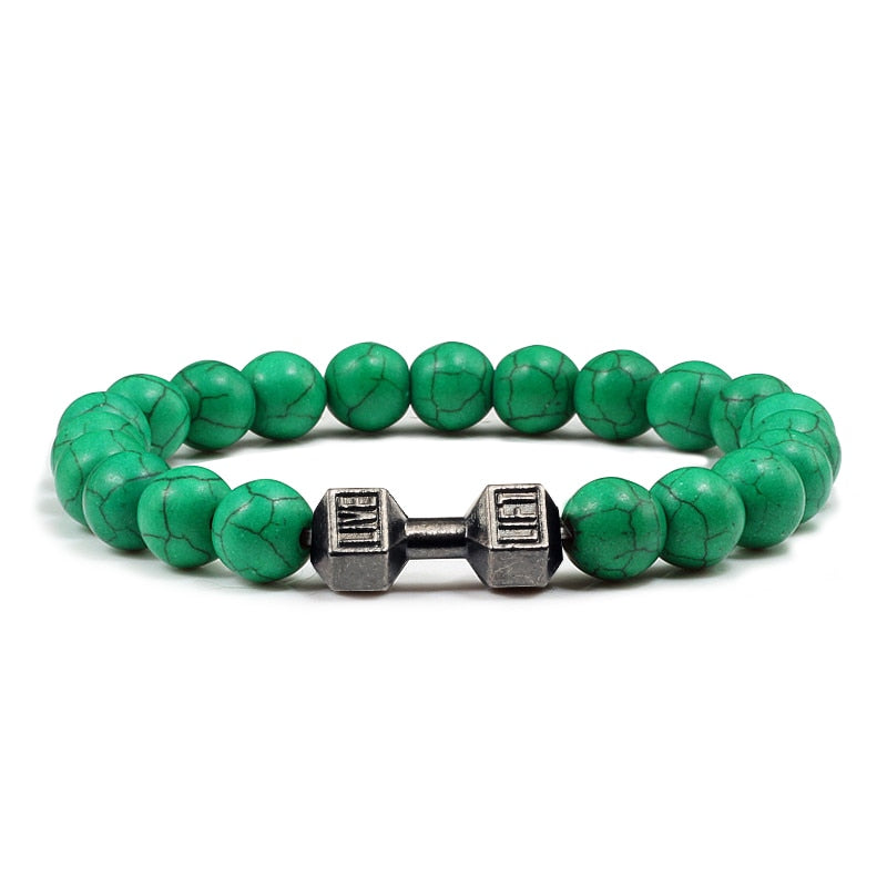 Lava Stone Dumbbell Bracelets