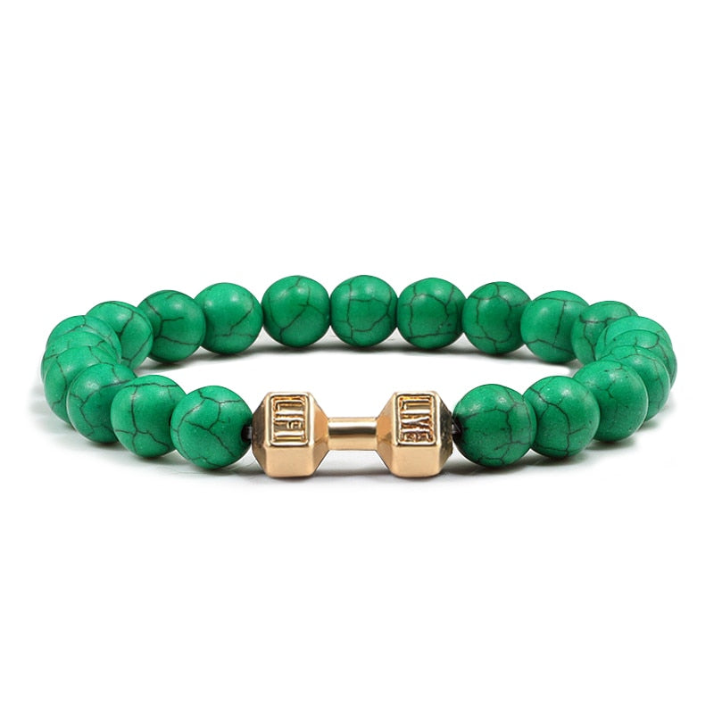 Lava Stone Dumbbell Bracelets