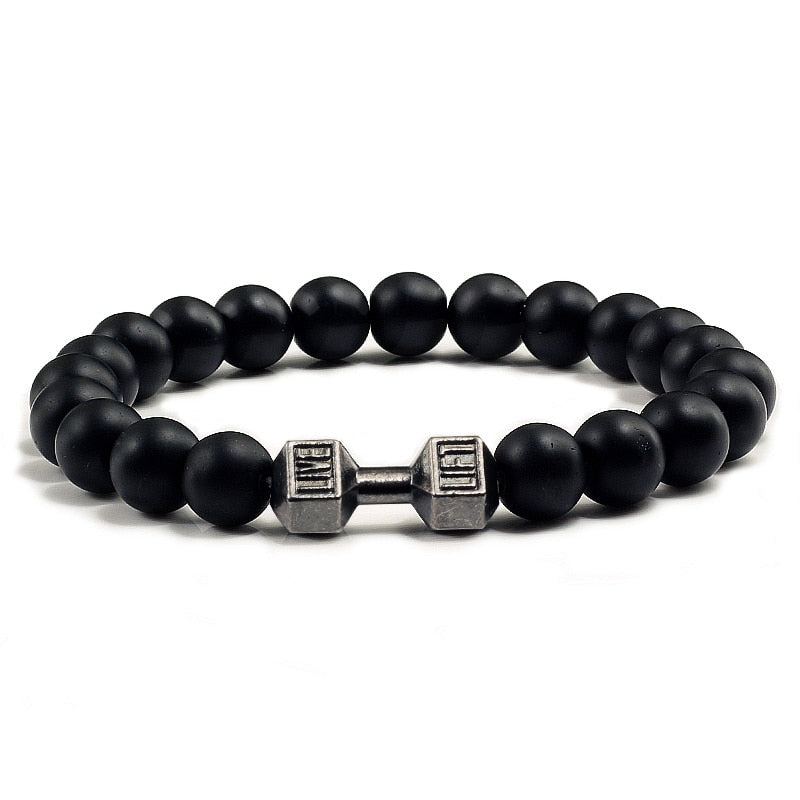 Lava Stone Dumbbell Bracelets