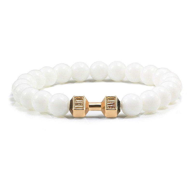 Lava Stone Dumbbell Bracelets