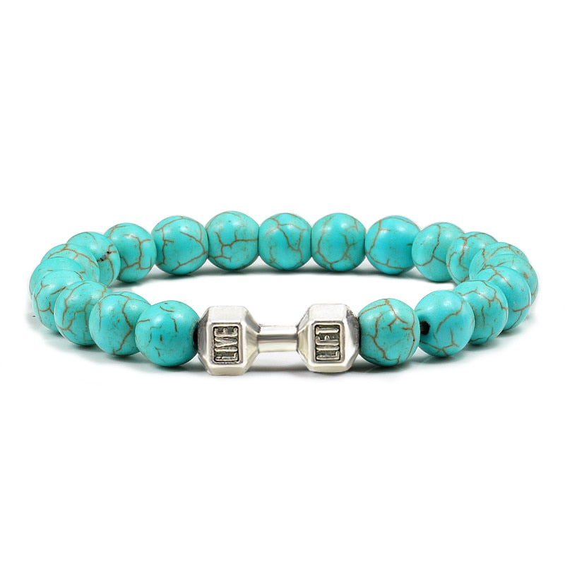 Lava Stone Dumbbell Bracelets