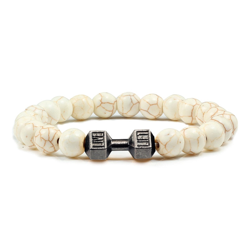 Lava Stone Dumbbell Bracelets