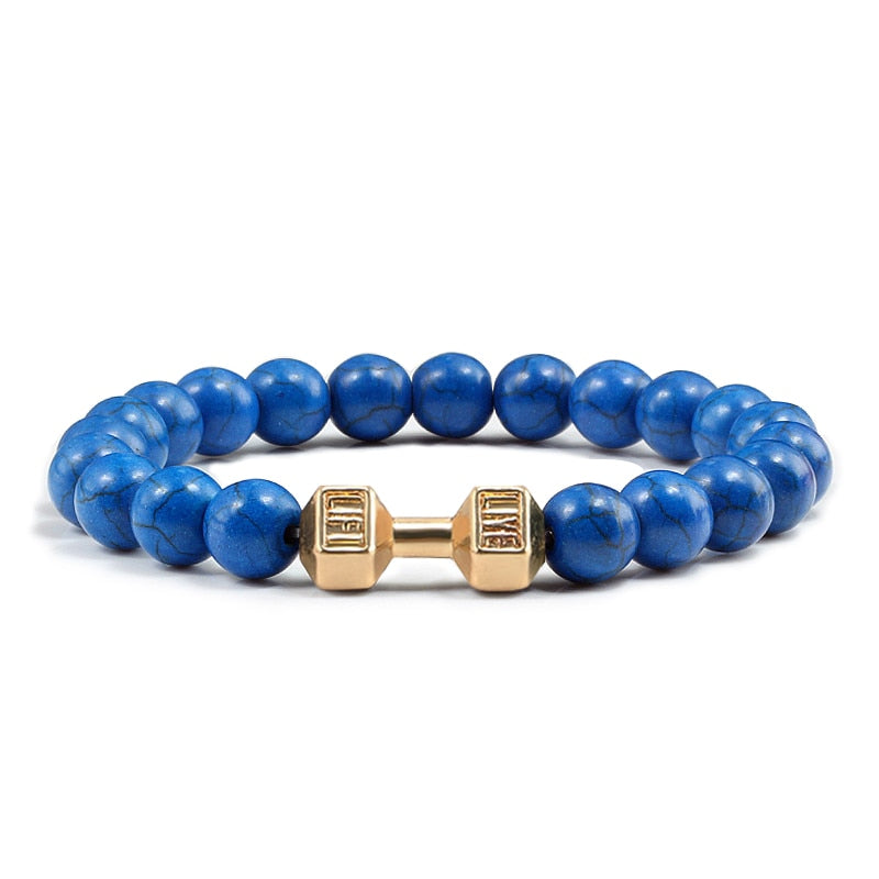 Lava Stone Dumbbell Bracelets