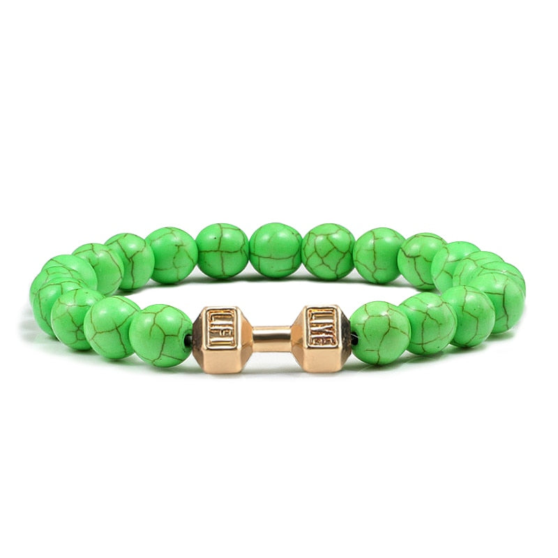 Lava Stone Dumbbell Bracelets