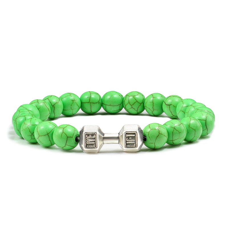 Lava Stone Dumbbell Bracelets