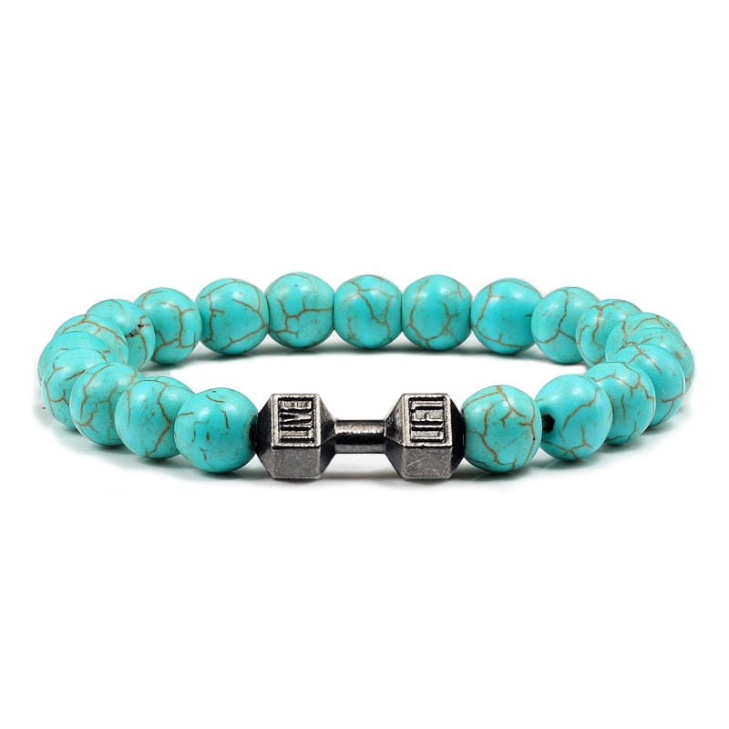 Lava Stone Dumbbell Bracelets