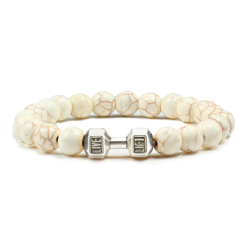 Lava Stone Dumbbell Bracelets