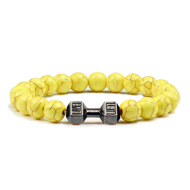 Lava Stone Dumbbell Bracelets